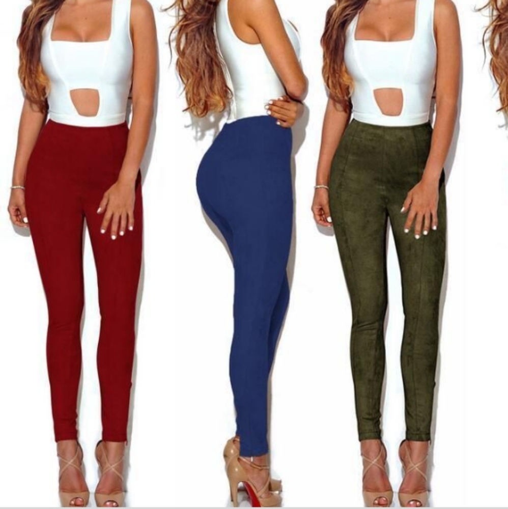 Suede pants